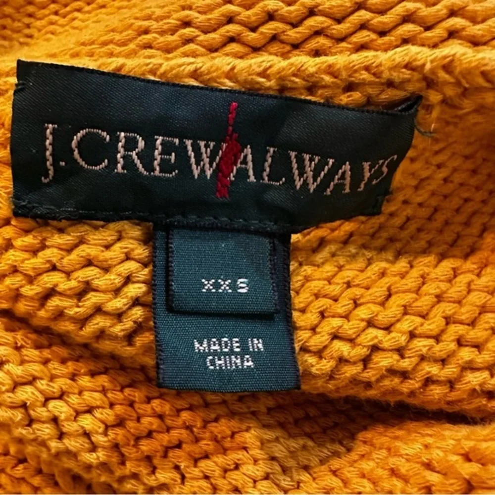 J. Crew Always‎ Oarsman Roll Neck Sweater Women’s Size XXS Mustard